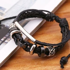BRAND NEW MULTILAYER BRAIDED LEATHER BRACELET